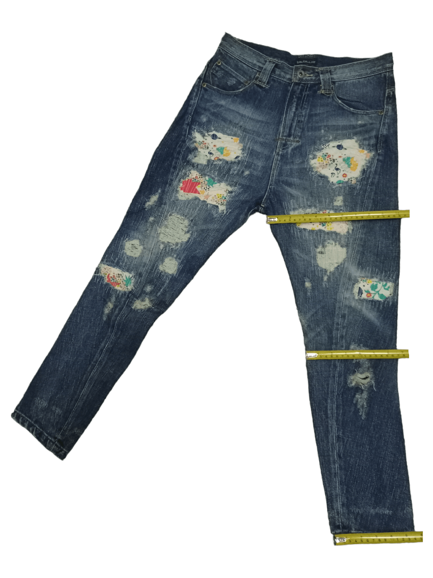 Japanese Brand Vintage Japanese Brand Buckle Back Sashiko Boro Jeans Size US 28 / EU 44 - 10 Thumbnail