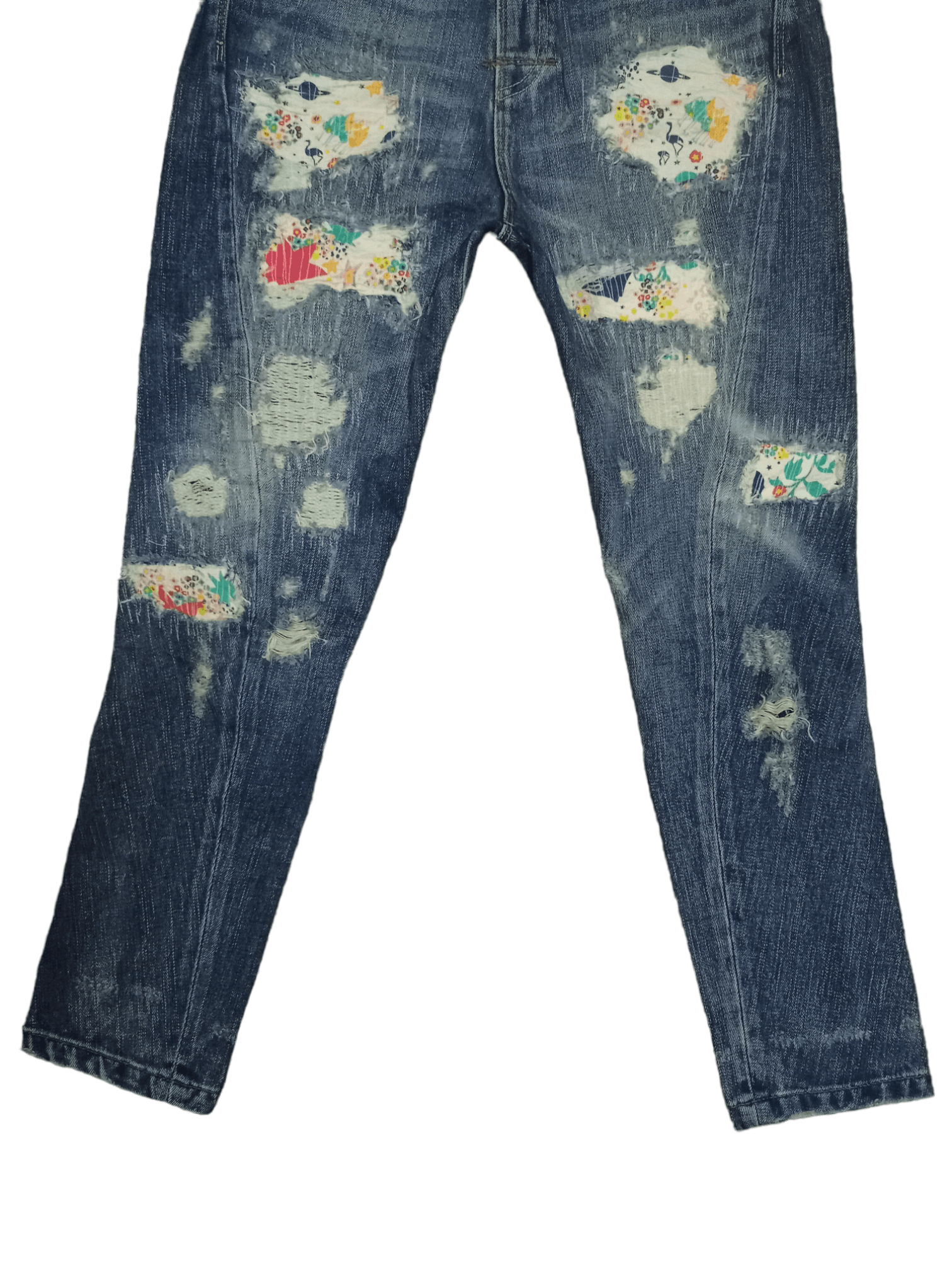 Japanese Brand Vintage Japanese Brand Buckle Back Sashiko Boro Jeans Size US 28 / EU 44 - 7 Thumbnail