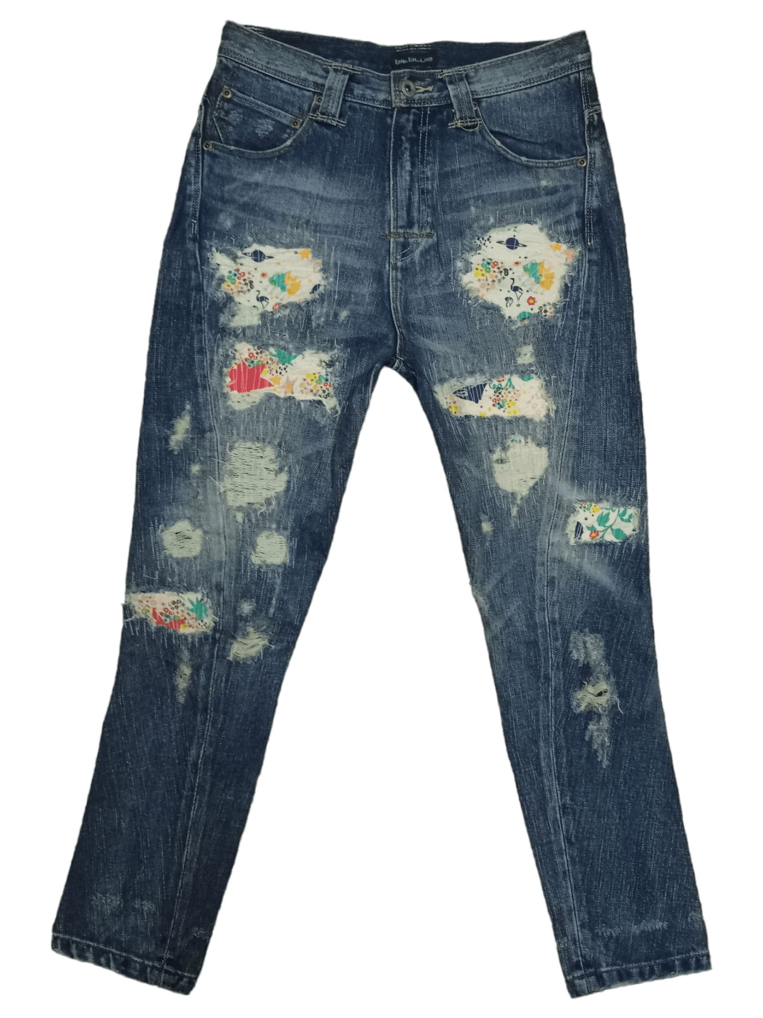 Japanese Brand Vintage Japanese Brand Buckle Back Sashiko Boro Jeans Size US 28 / EU 44 - 1 Thumbnail