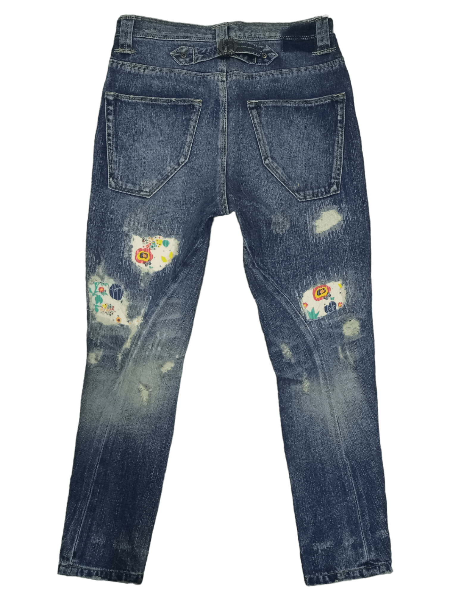 Japanese Brand Vintage Japanese Brand Buckle Back Sashiko Boro Jeans Size US 28 / EU 44 - 2 Thumbnail