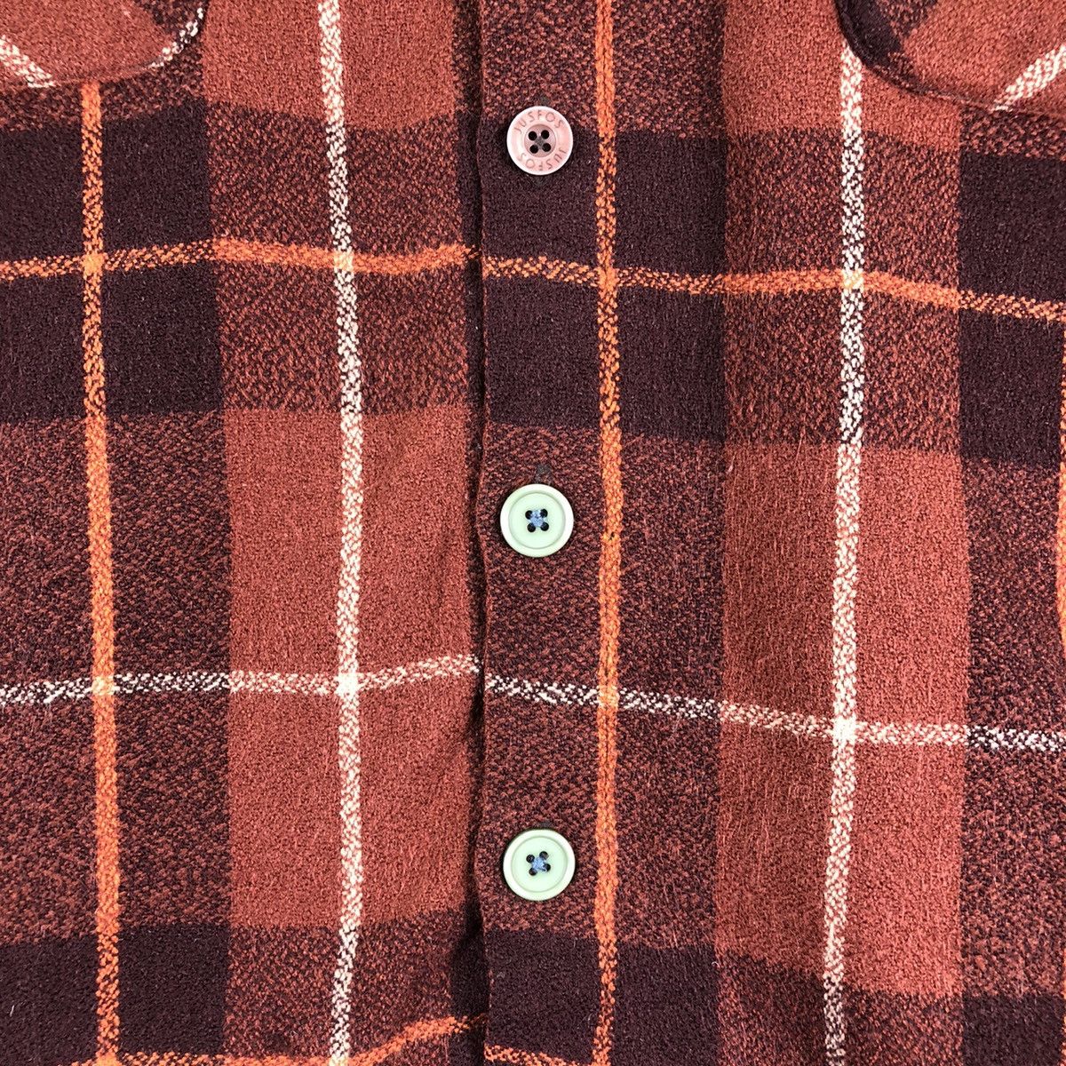 Japanese Brand Vintage 80's Wool Flannel Checker Quilted Lining by Jusfos Size US XXL / EU 58 / 5 - 12 Thumbnail