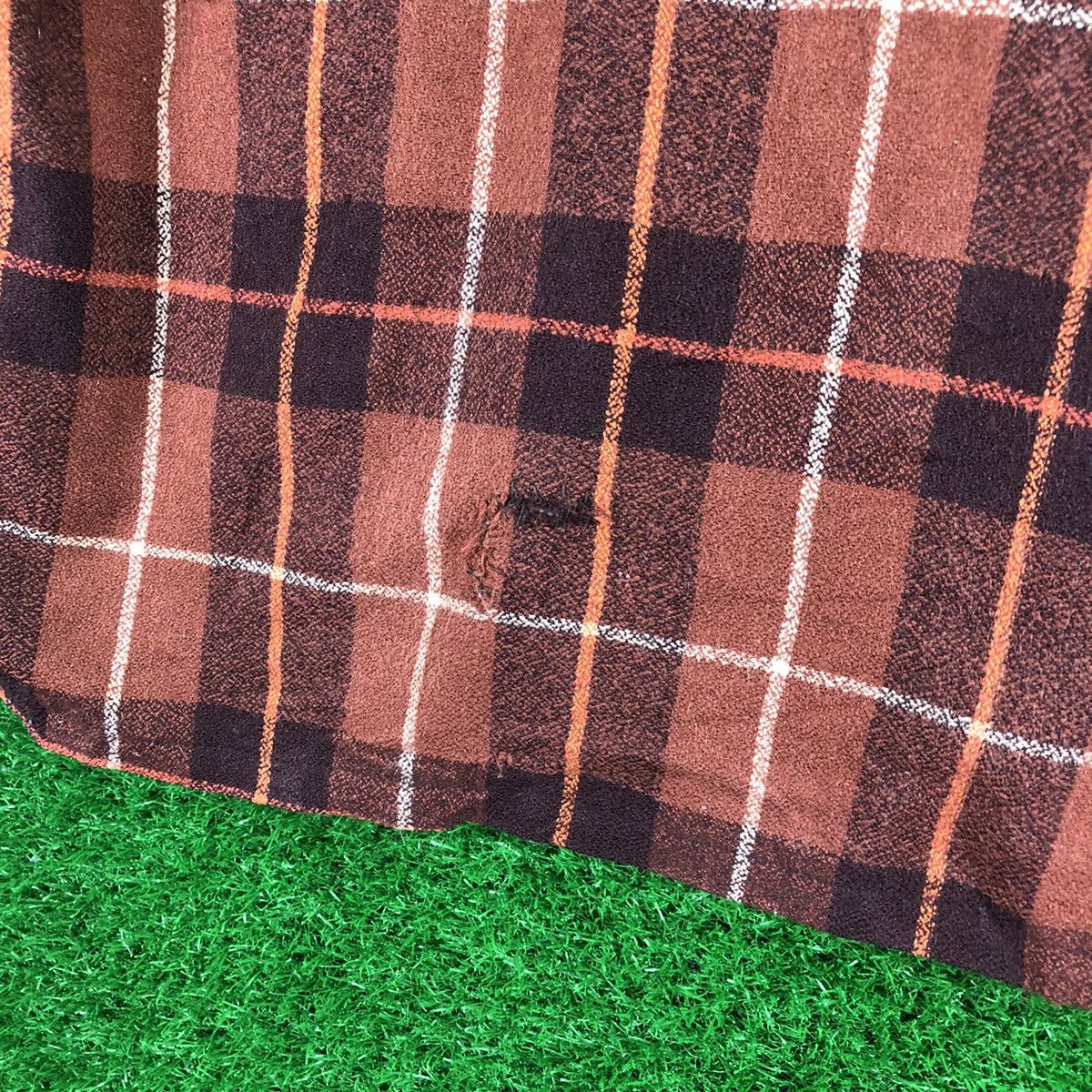 Japanese Brand Vintage 80's Wool Flannel Checker Quilted Lining by Jusfos Size US XXL / EU 58 / 5 - 14 Thumbnail