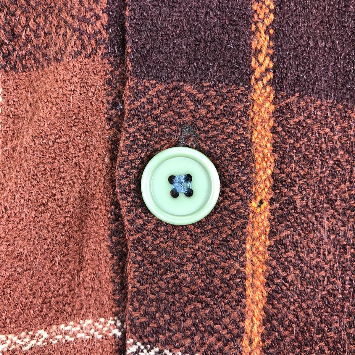 Japanese Brand Vintage 80's Wool Flannel Checker Quilted Lining by Jusfos Size US XXL / EU 58 / 5 - 13 Thumbnail