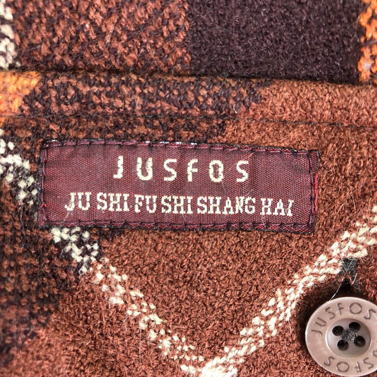 Japanese Brand Vintage 80's Wool Flannel Checker Quilted Lining by Jusfos Size US XXL / EU 58 / 5 - 8 Thumbnail