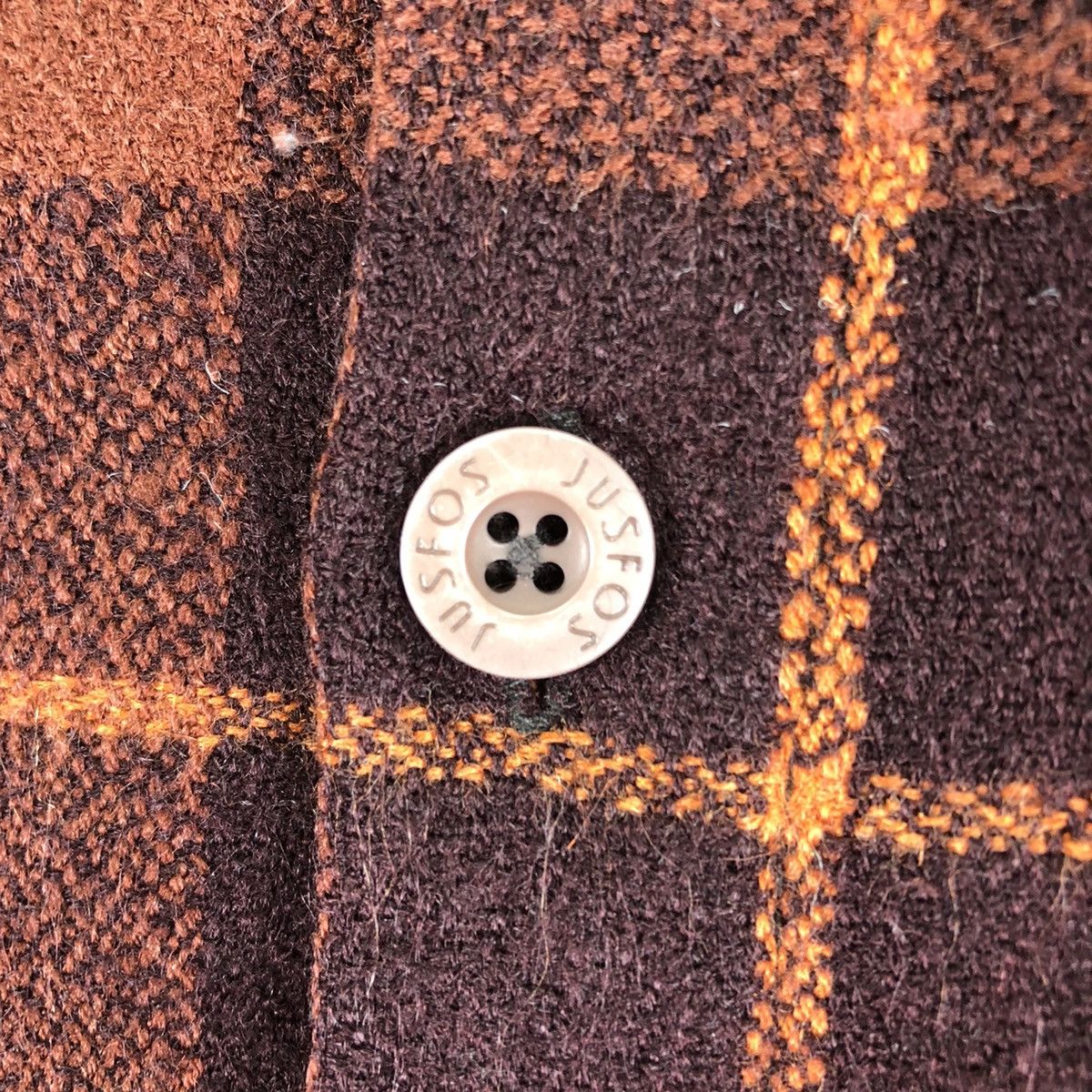 Japanese Brand Vintage 80's Wool Flannel Checker Quilted Lining by Jusfos Size US XXL / EU 58 / 5 - 11 Thumbnail
