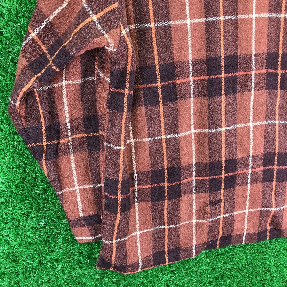 Japanese Brand Vintage 80's Wool Flannel Checker Quilted Lining by Jusfos Size US XXL / EU 58 / 5 - 6 Thumbnail