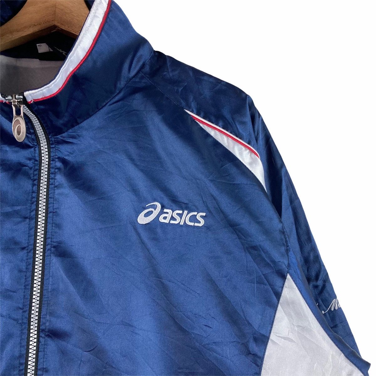 Asics Vintage JACKET ASICS zip up pullover jumper Size US L / EU 52-54 / 3 - 3 Thumbnail