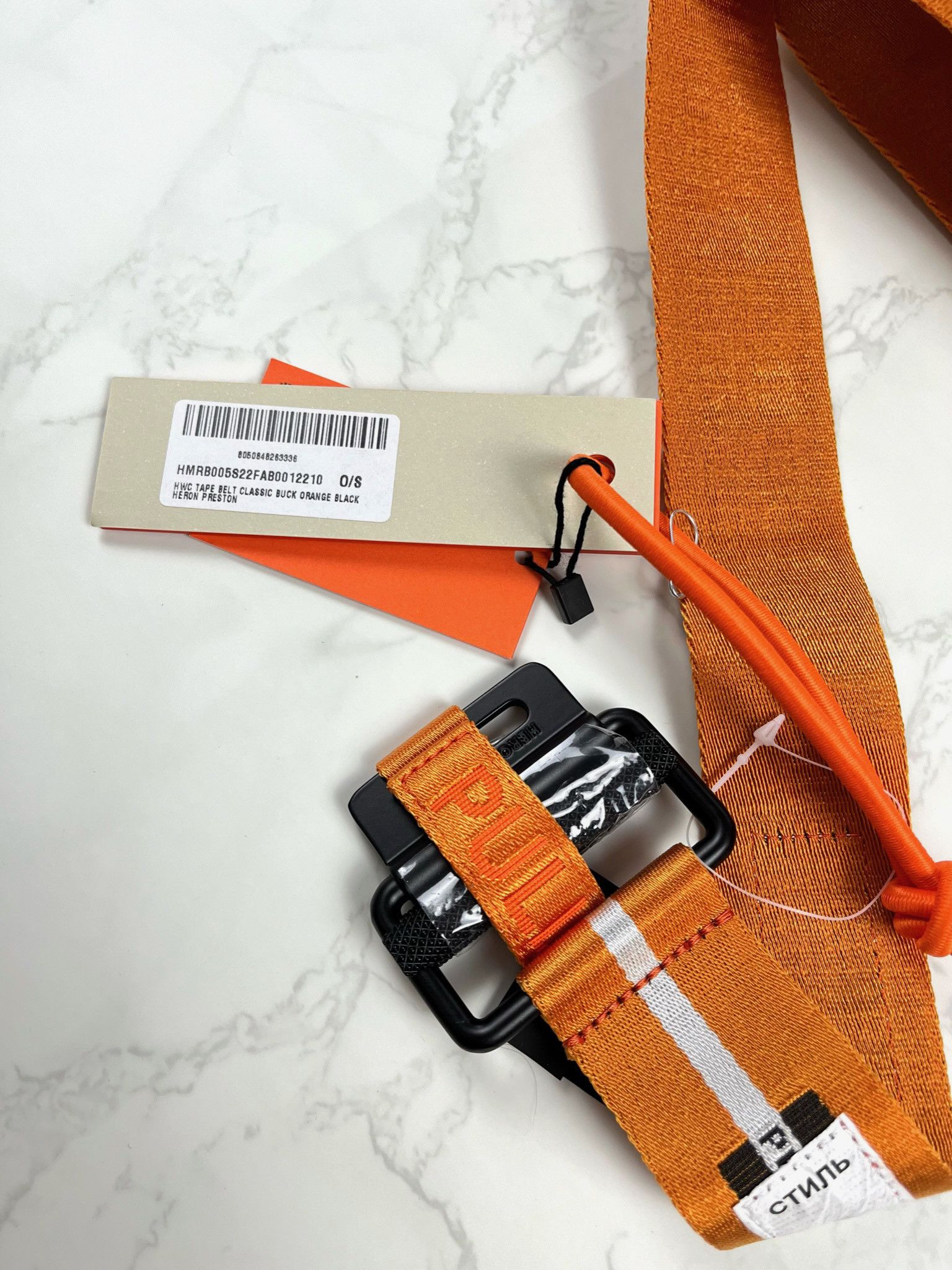 Heron Preston 🔥[SALE]🔥 Heron Preston Tape Classic Buck Orange Belt Size ONE SIZE - 5 Thumbnail