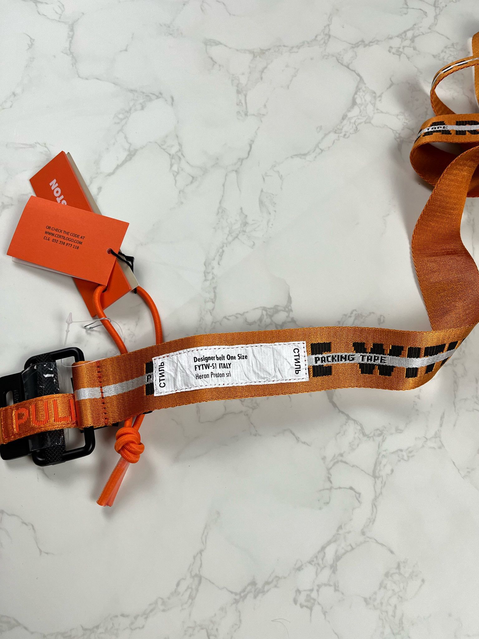 Heron Preston 🔥[SALE]🔥 Heron Preston Tape Classic Buck Orange Belt Size ONE SIZE - 6 Thumbnail