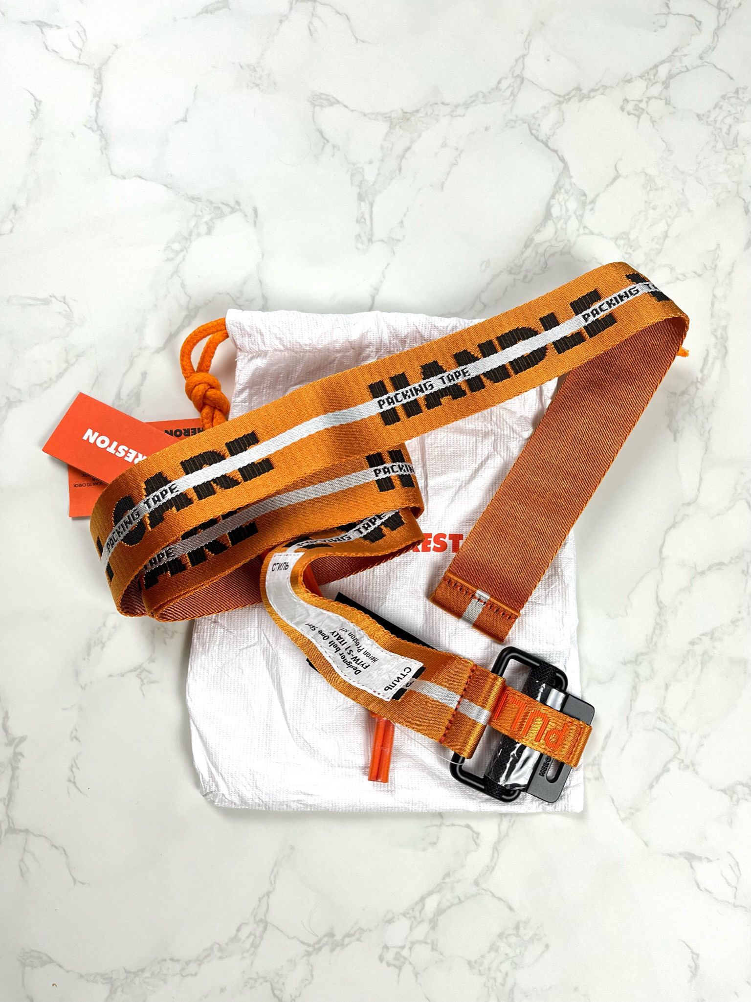 Heron Preston 🔥[SALE]🔥 Heron Preston Tape Classic Buck Orange Belt Size ONE SIZE - 1 Thumbnail