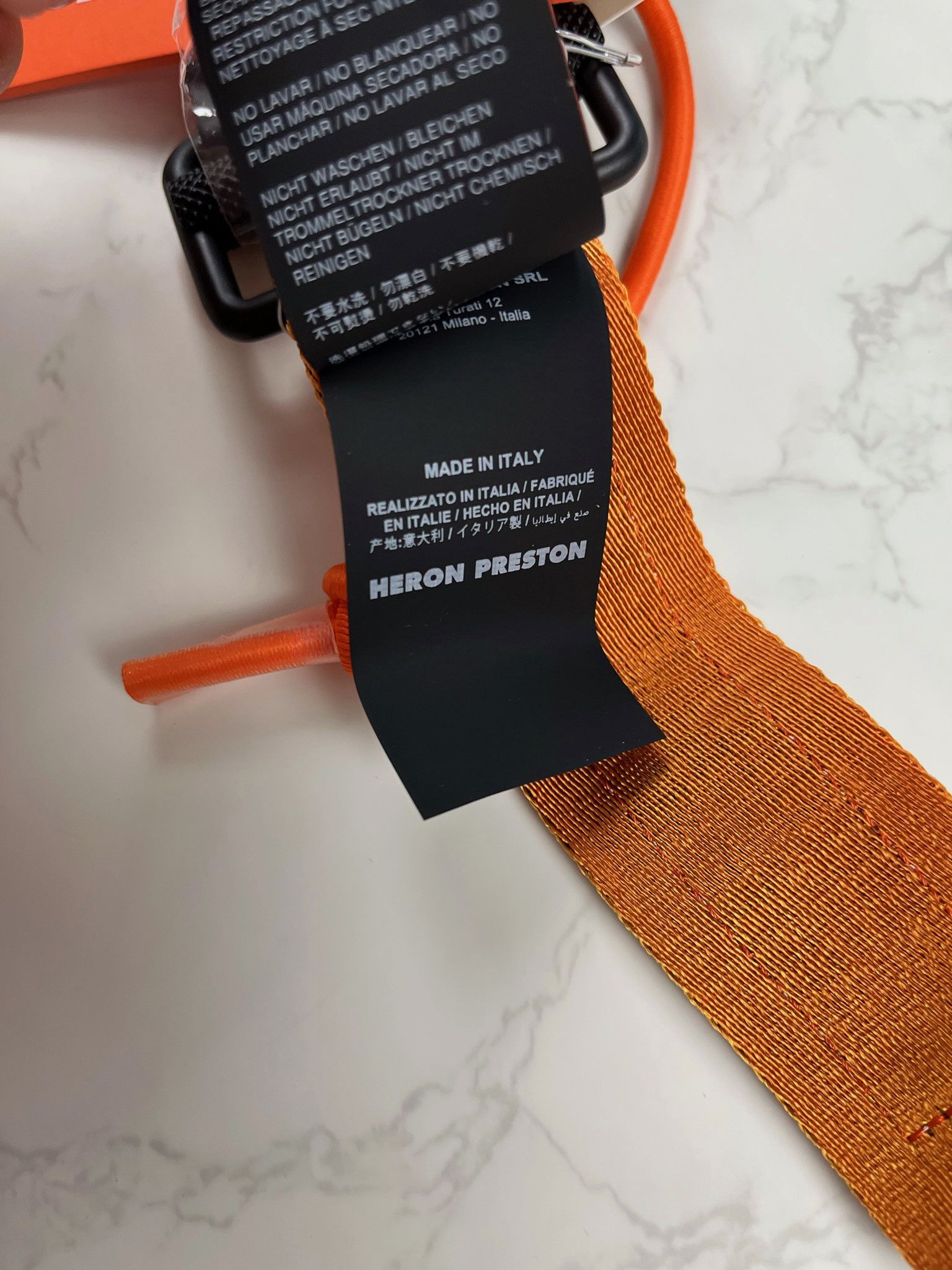Heron Preston 🔥[SALE]🔥 Heron Preston Tape Classic Buck Orange Belt Size ONE SIZE - 8 Thumbnail