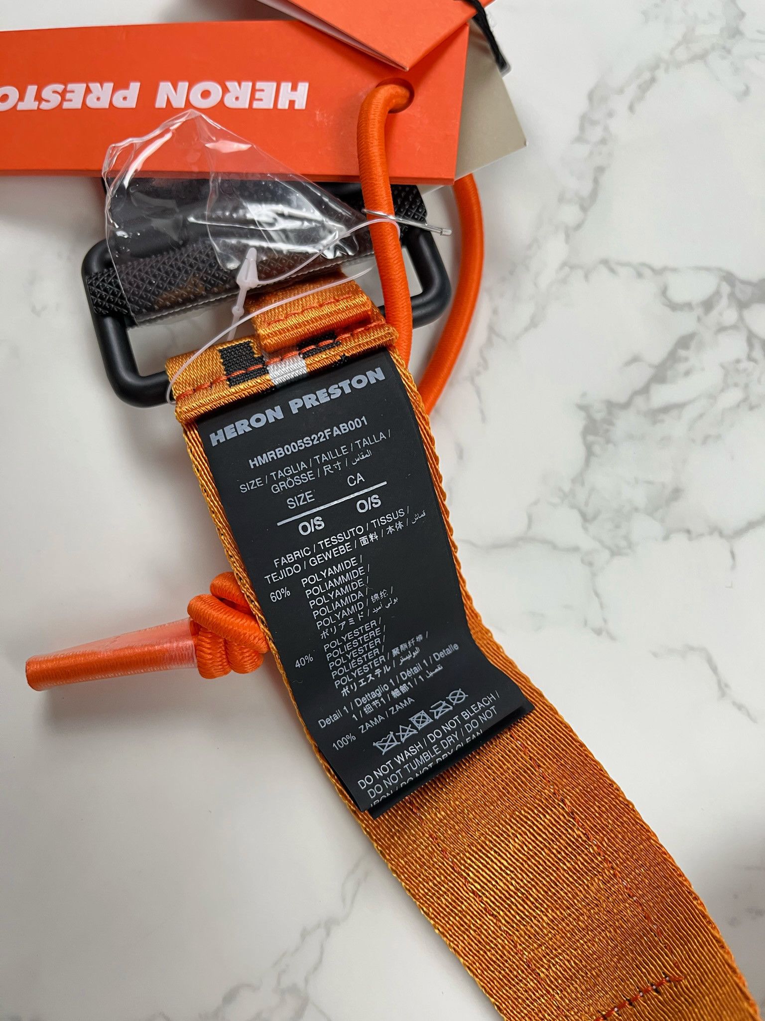 Heron Preston 🔥[SALE]🔥 Heron Preston Tape Classic Buck Orange Belt Size ONE SIZE - 7 Thumbnail