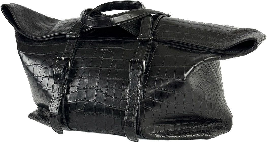 Gucci Gucci Crocodile Weekender Bag — Grey Crocodile | Brand New Size ONE SIZE - 2 Thumbnail
