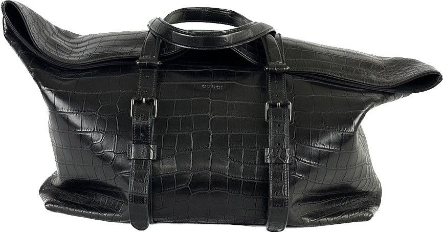 Gucci Gucci Crocodile Weekender Bag — Grey Crocodile | Brand New Size ONE SIZE - 1 Thumbnail