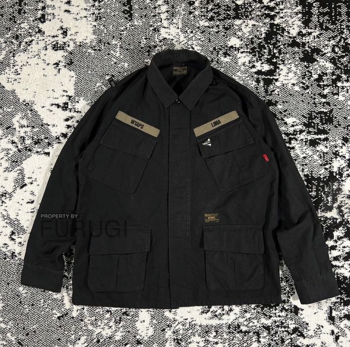 Wtaps WTAPS JUNGLE LS SHIRT COTTON RIPSTOP 2016 BLACK | Grailed