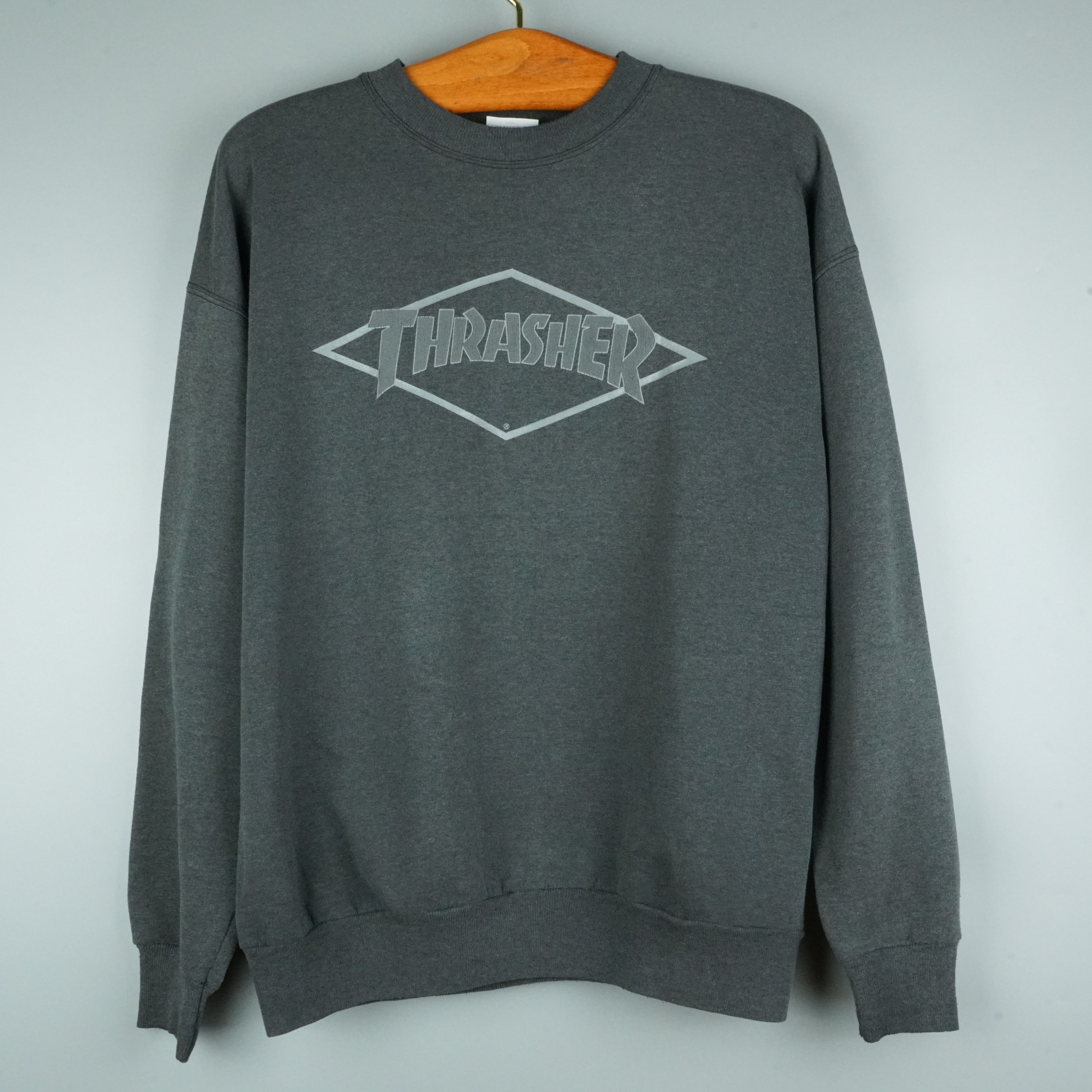 1990s Thrasher Sweatshirt Reflective Logo
