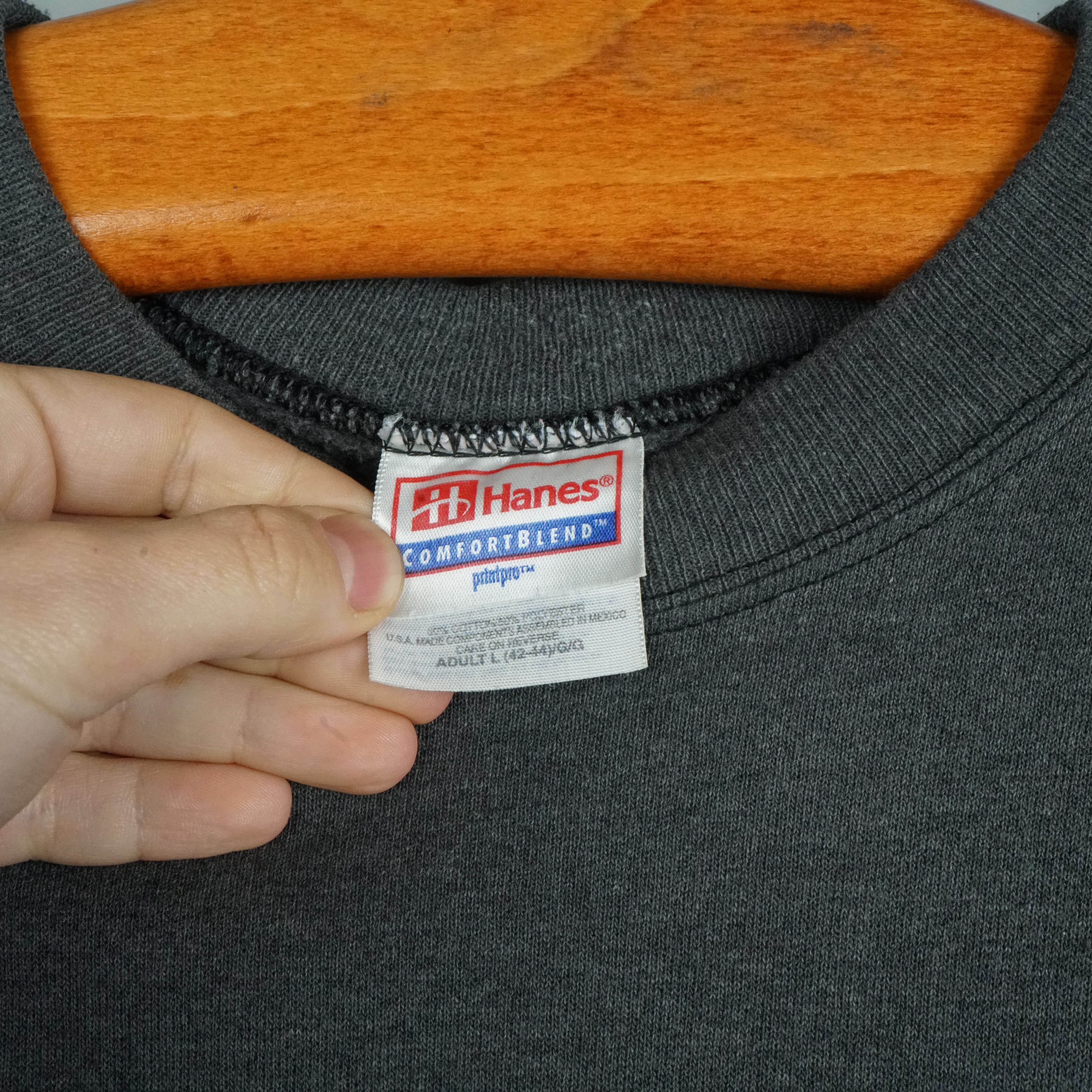 Thrasher × Vintage 1990s Thrasher Sweatshirt Reflective Logo Size US XL / EU 56 / 4 - 4 Thumbnail
