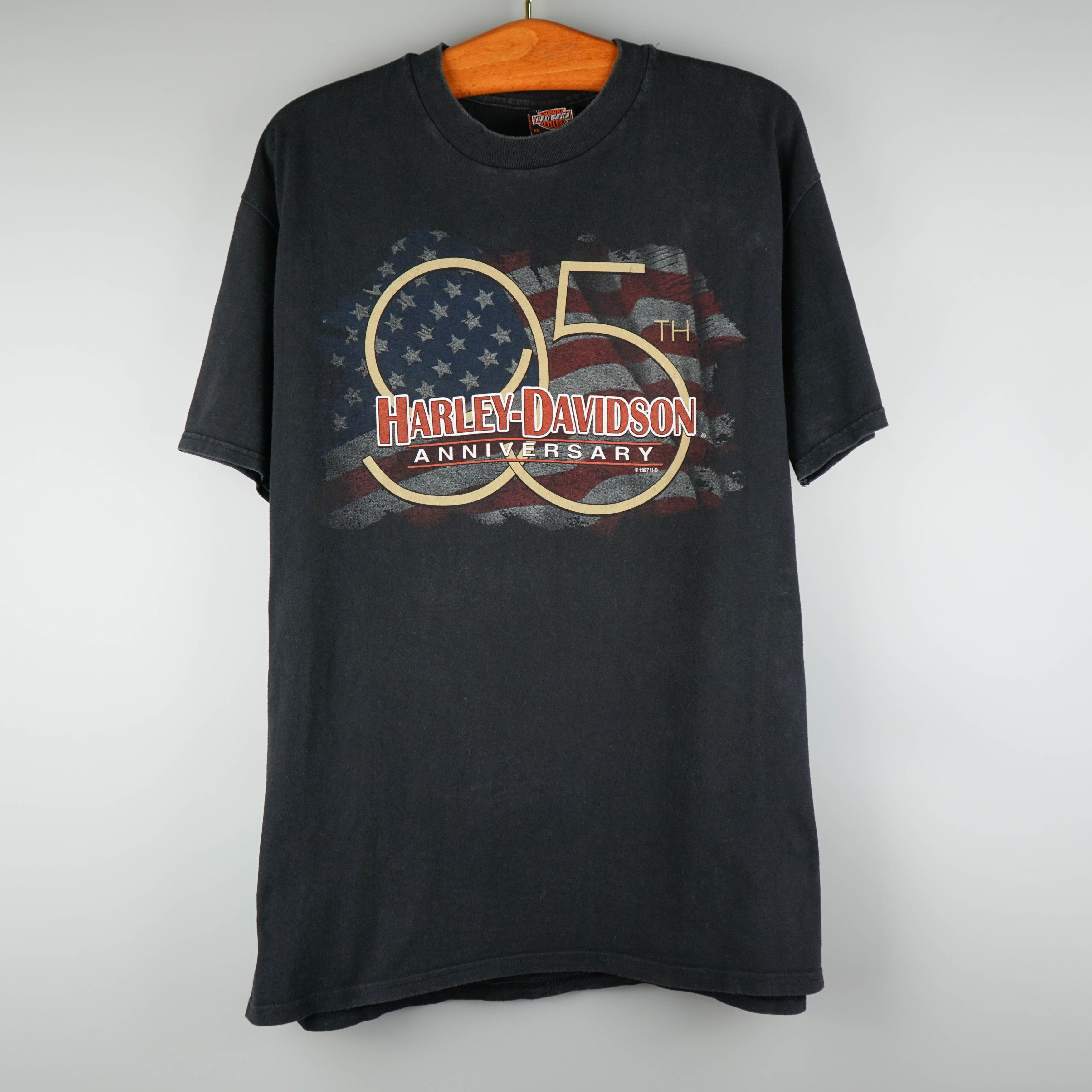 Harley Davidson × Vintage 1997 Harley Davidson 95 anniversary t-shirt Size US XL / EU 56 / 4 - 1 Thumbnail