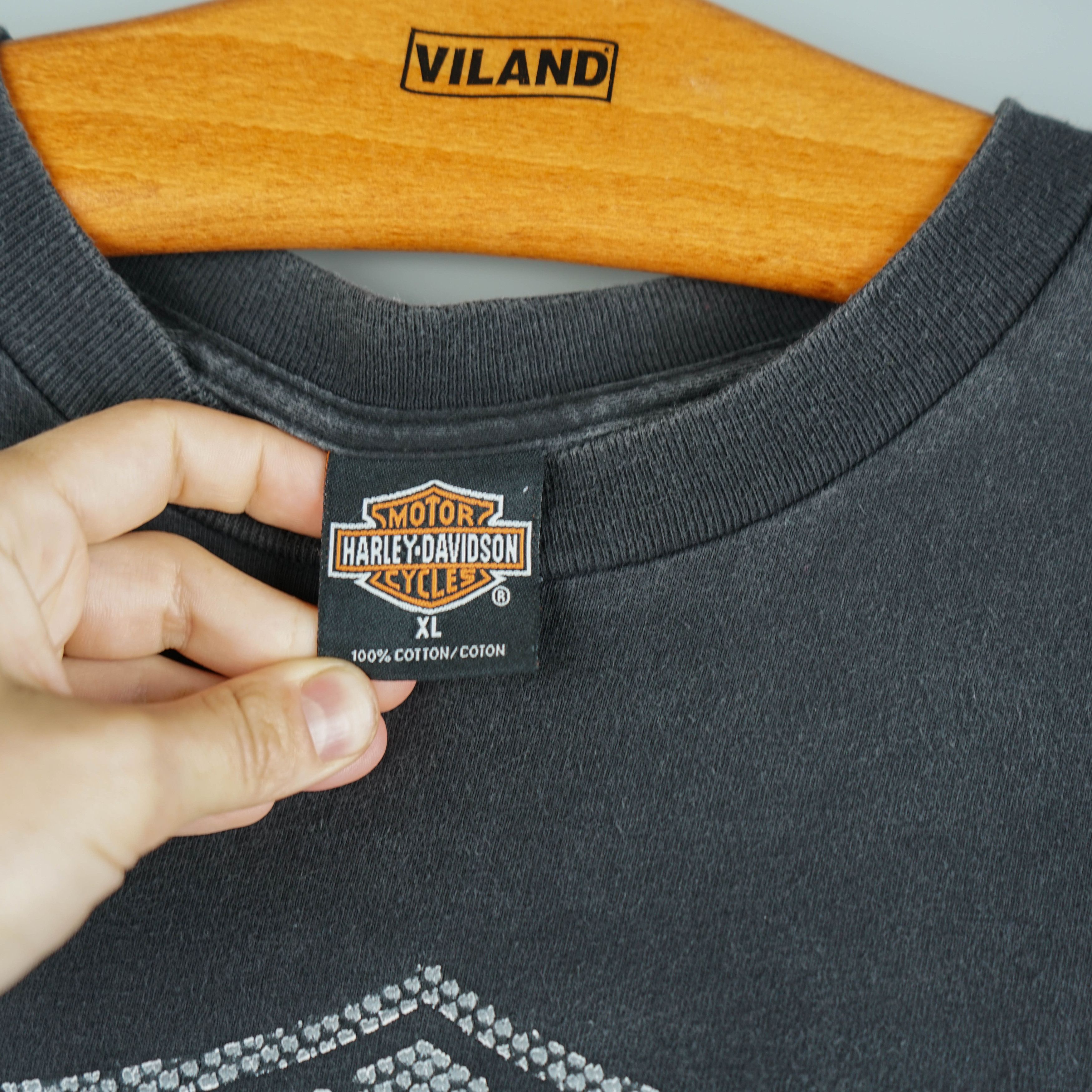 Harley Davidson × Vintage 1990s Harley Davidson Washington t-shirt Size US XL / EU 56 / 4 - 9 Thumbnail
