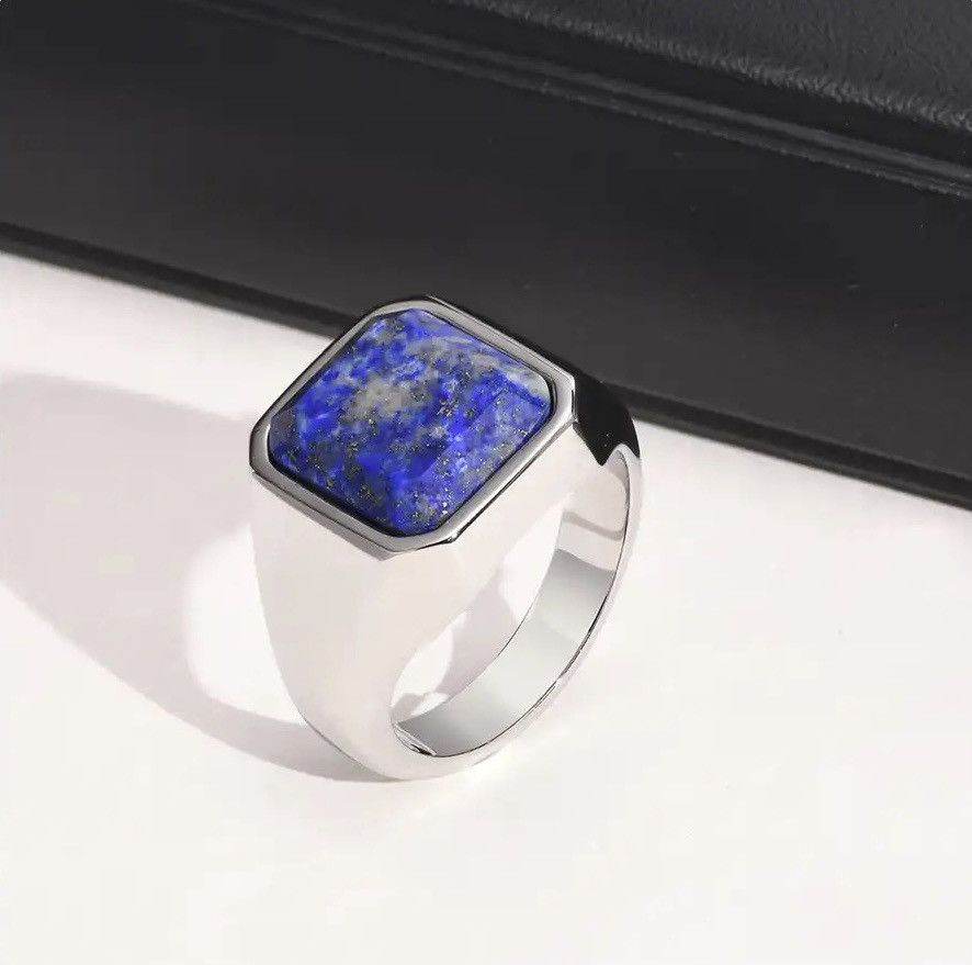 Other Square Natural Stone Signet Ring Size ONE SIZE - 1 Thumbnail