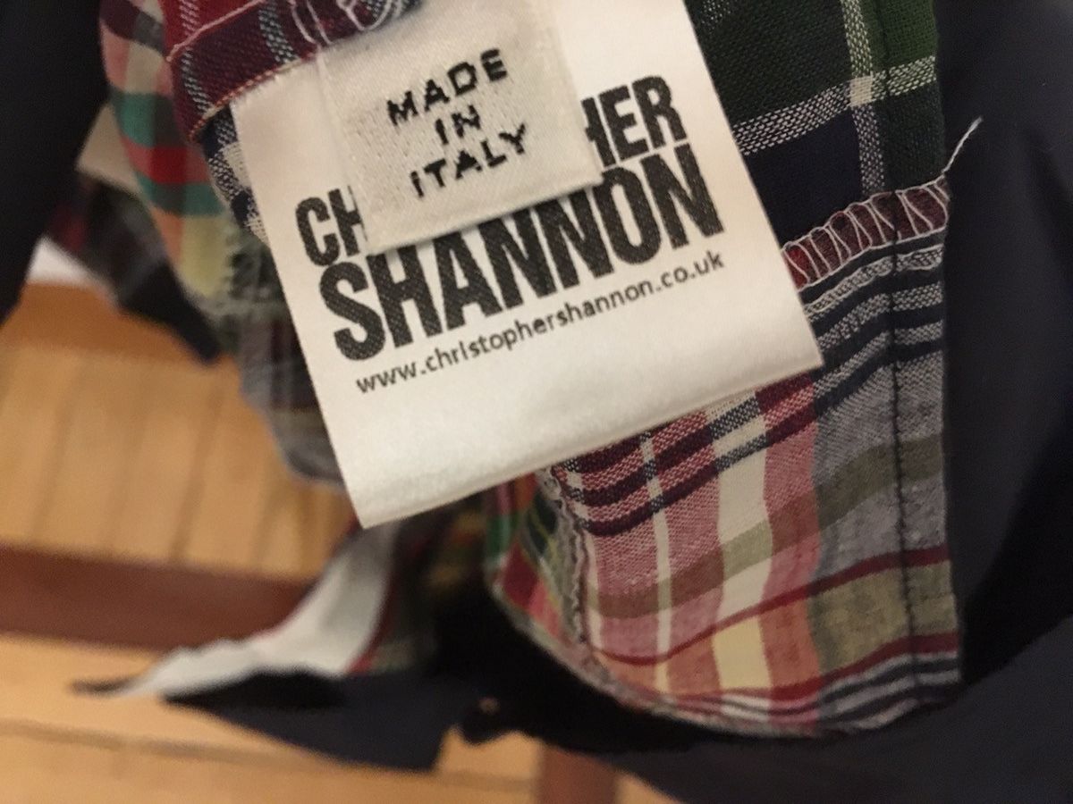 Christopher Shannon NEW CHRISTOPHER SHANNON PANELLED MADRAS SHIRT size S Size US S / EU 44-46 / 1 - 4 Thumbnail