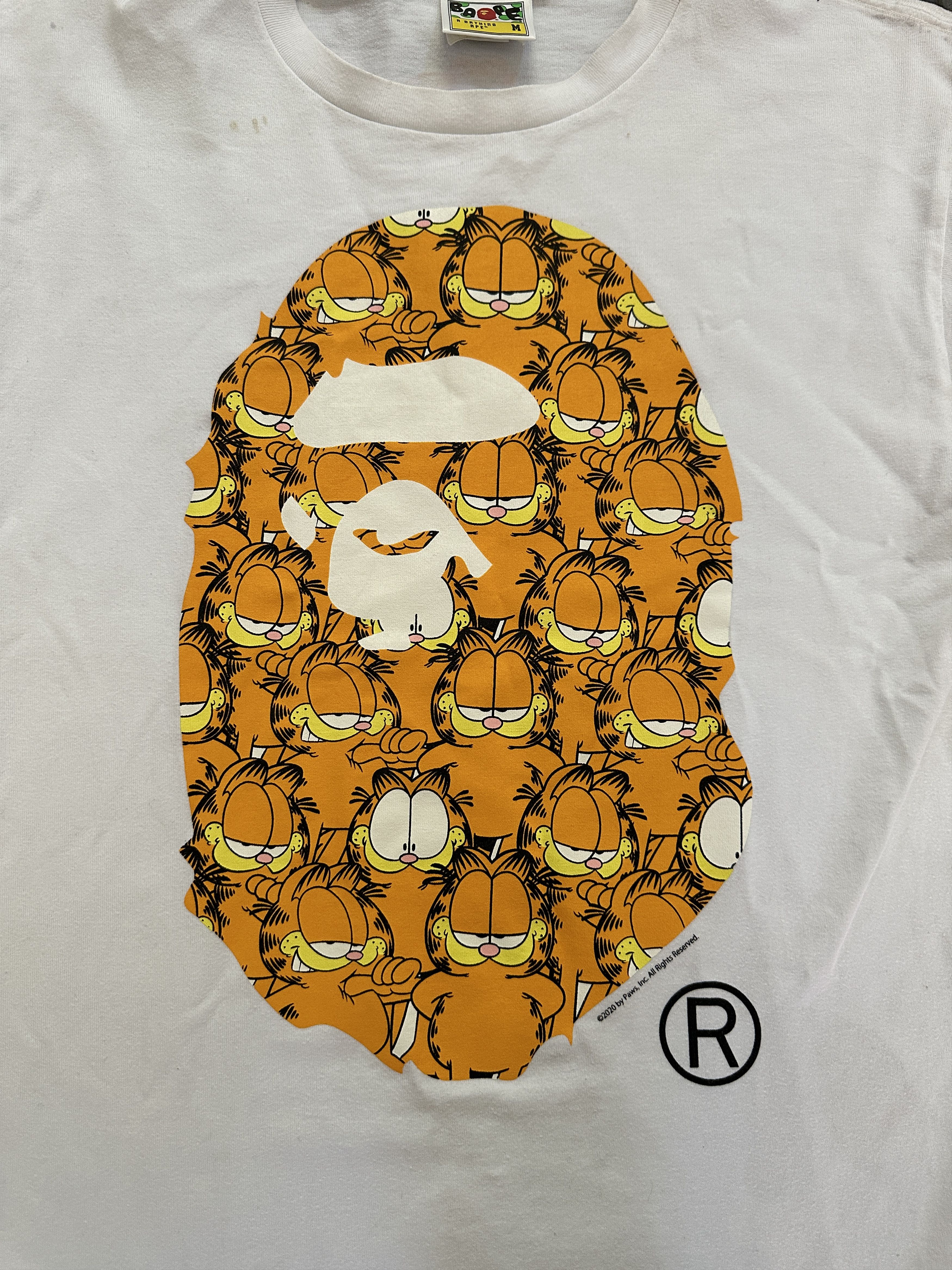 Bape Bape Garfield Ape Head Logo Tee Size US M / EU 48-50 / 2 - 3 Thumbnail