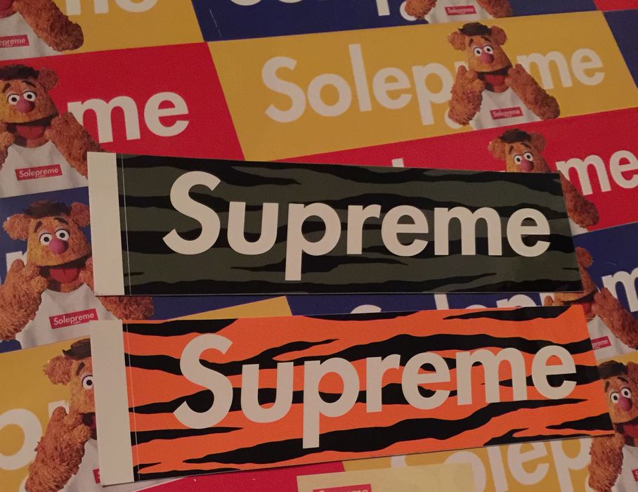 Supreme tiger cheap sticker