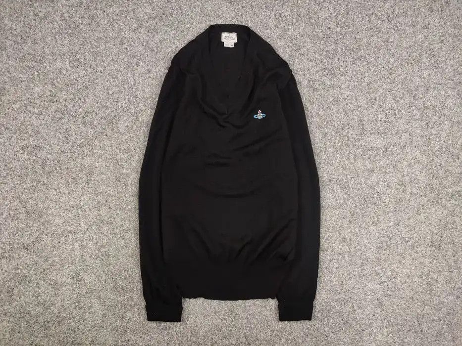 Vivienne Westwood mens Light Wool Knit Jumper V neck Sweater