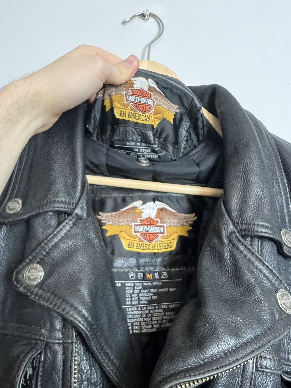 Harley Davidson Harley Davidson Vintage Leather Jacket Biker Ramones Black Size US M / EU 48-50 / 2 - 4 Thumbnail