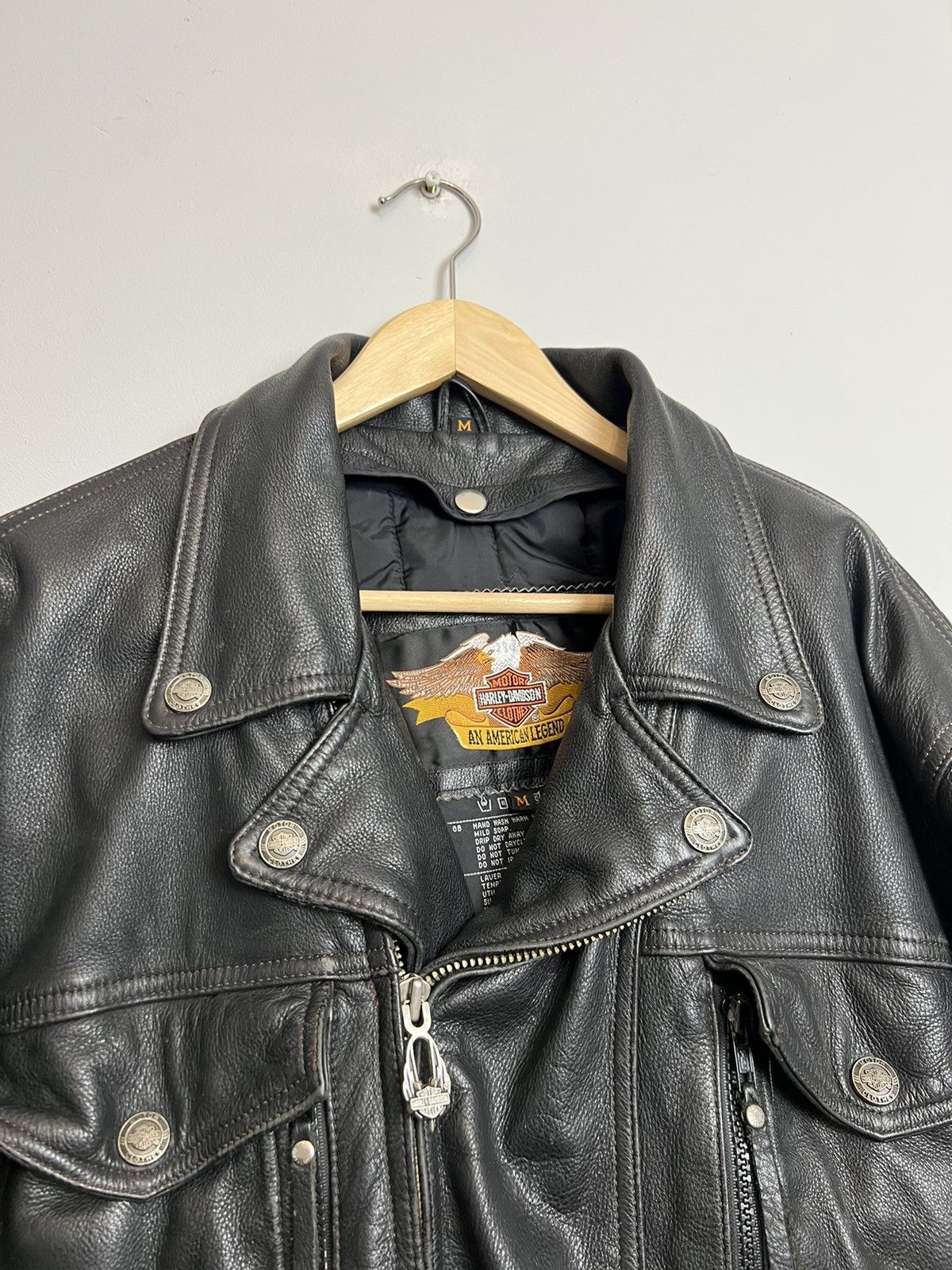 Harley Davidson Harley Davidson Vintage Leather Jacket Biker Ramones Black Size US M / EU 48-50 / 2 - 5 Thumbnail