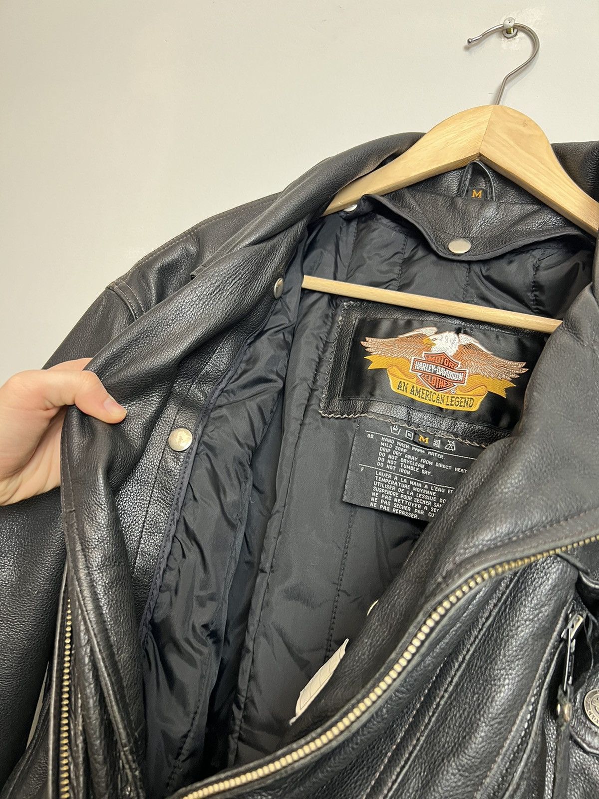 Harley Davidson Harley Davidson Vintage Leather Jacket Biker Ramones Black Size US M / EU 48-50 / 2 - 12 Thumbnail