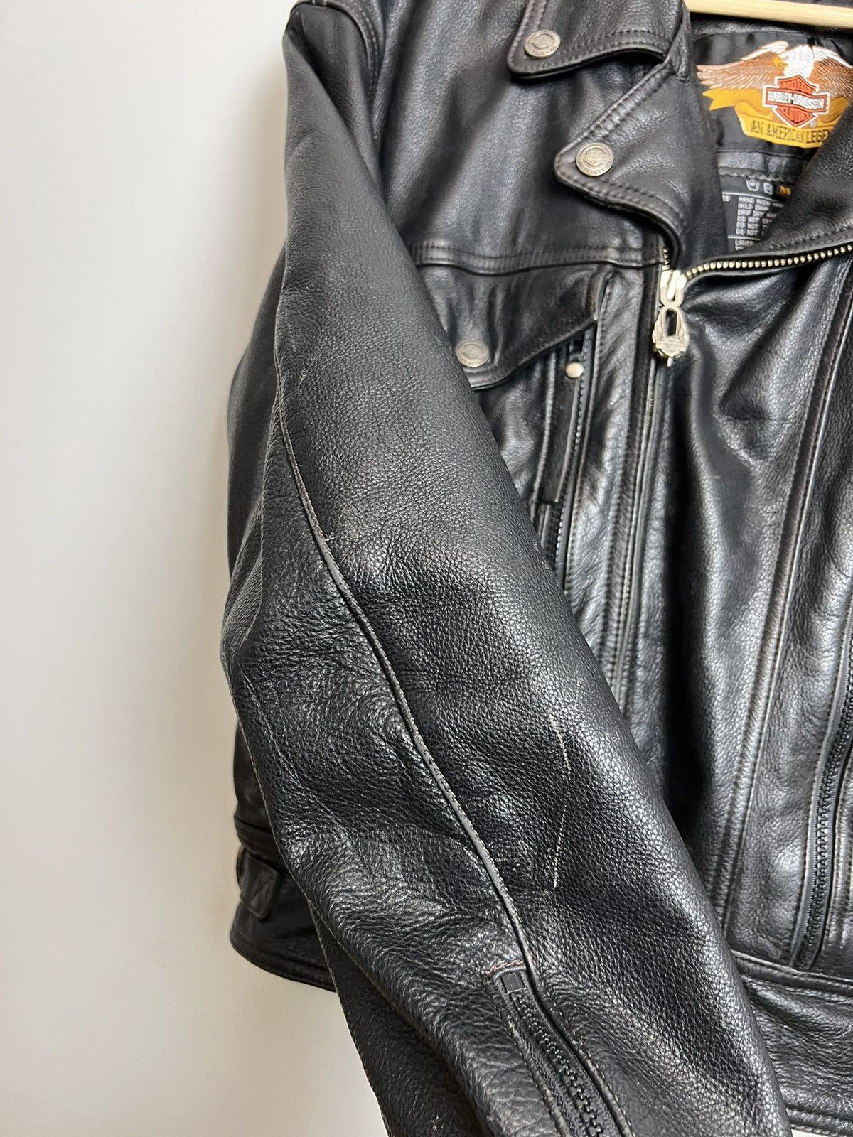 Harley Davidson Harley Davidson Vintage Leather Jacket Biker Ramones Black Size US M / EU 48-50 / 2 - 10 Thumbnail