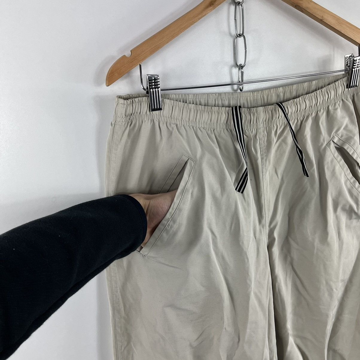 Nike × Vintage Vtg 90’s Nike Jogger Sweat Pants Beige Size M Size US 32 / EU 48 - 2 Thumbnail