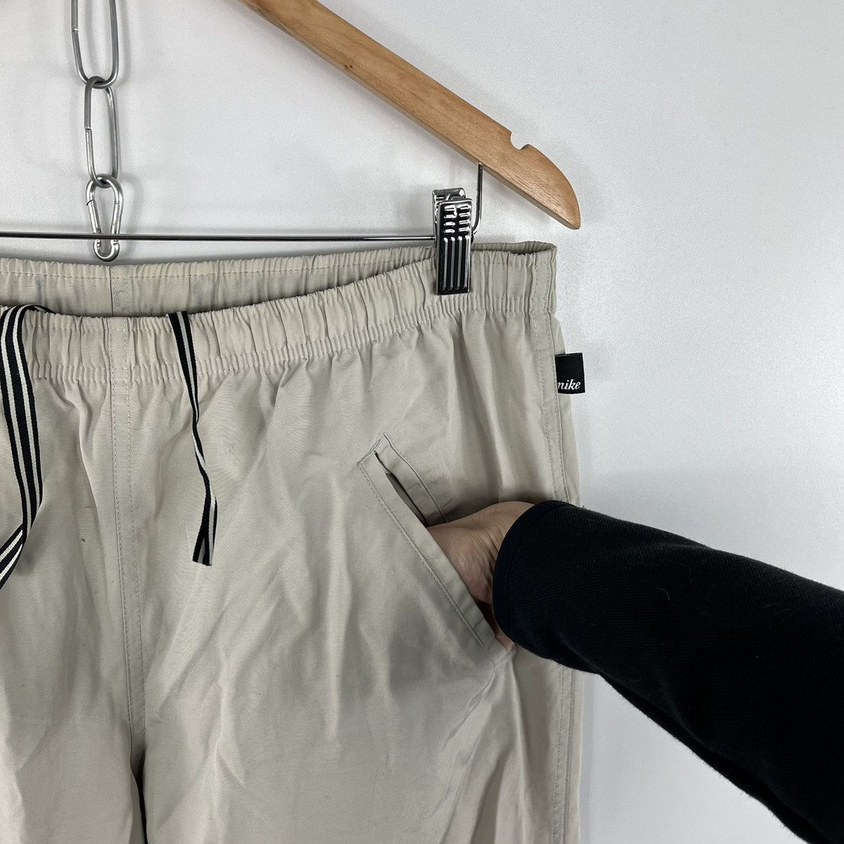 Nike × Vintage Vtg 90’s Nike Jogger Sweat Pants Beige Size M Size US 32 / EU 48 - 3 Thumbnail