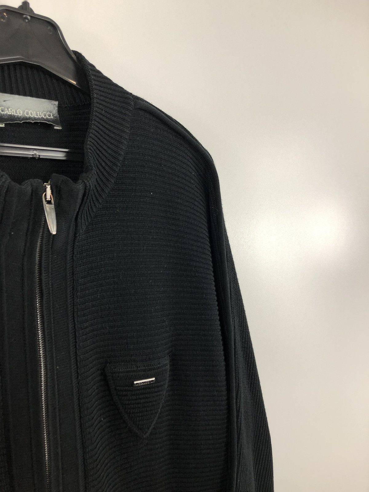 Carlo Colucci × Vintage Carlo Colucci Wool Zip Jacket Black Size L Size US L / EU 52-54 / 3 - 8 Thumbnail