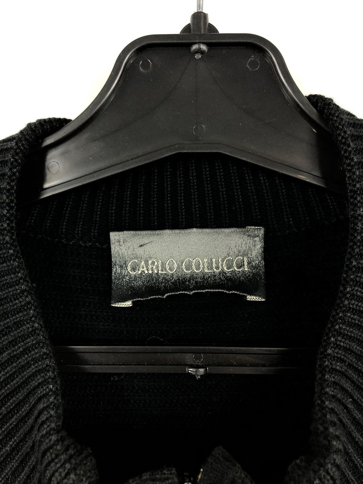 Carlo Colucci × Vintage Carlo Colucci Wool Zip Jacket Black Size L Size US L / EU 52-54 / 3 - 6 Thumbnail