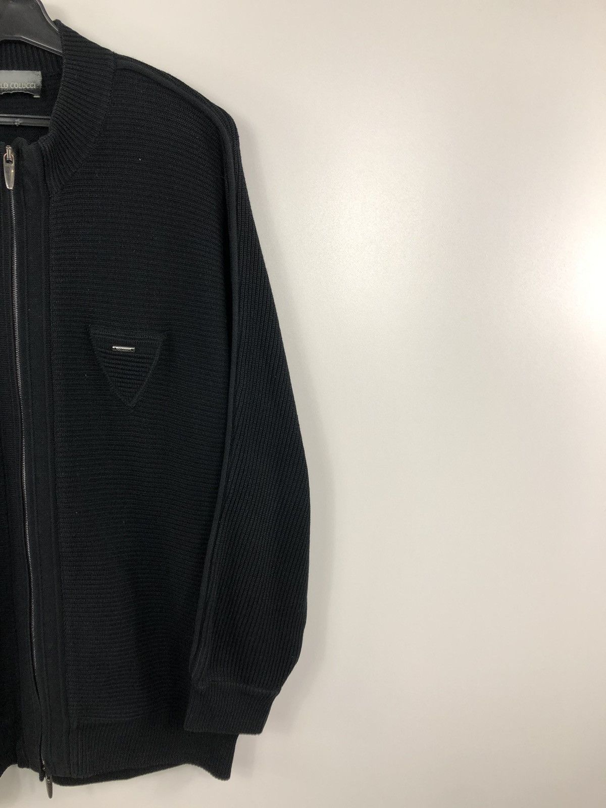 Carlo Colucci × Vintage Carlo Colucci Wool Zip Jacket Black Size L Size US L / EU 52-54 / 3 - 4 Thumbnail