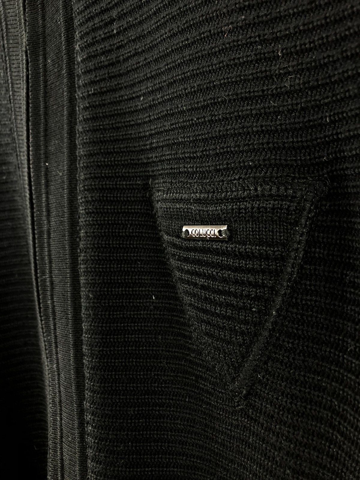 Carlo Colucci × Vintage Carlo Colucci Wool Zip Jacket Black Size L Size US L / EU 52-54 / 3 - 9 Thumbnail