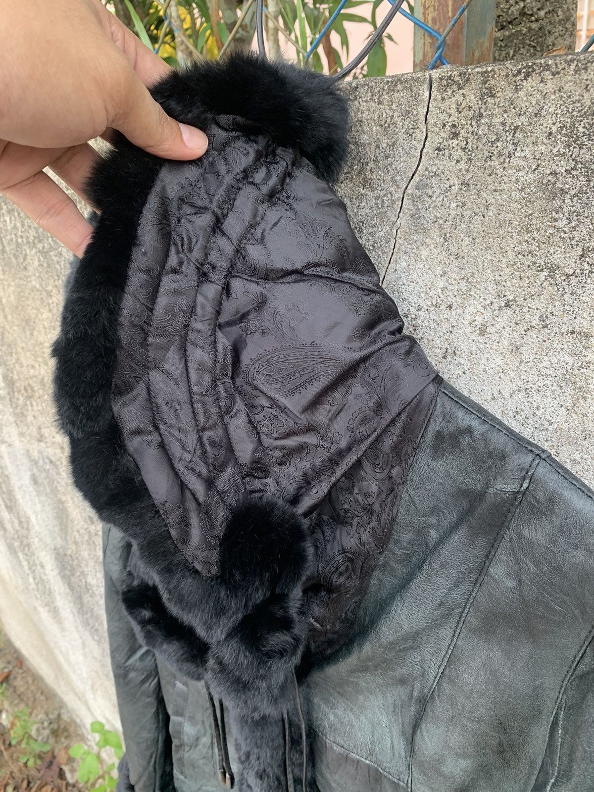 Vintage Vintage Faux Fur Leather Jacket Size L / US 10 / IT 46 - 6 Thumbnail