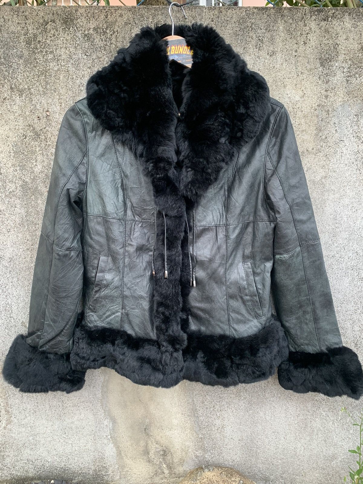 Vintage Vintage Faux Fur Leather Jacket Size L / US 10 / IT 46 - 2 Thumbnail