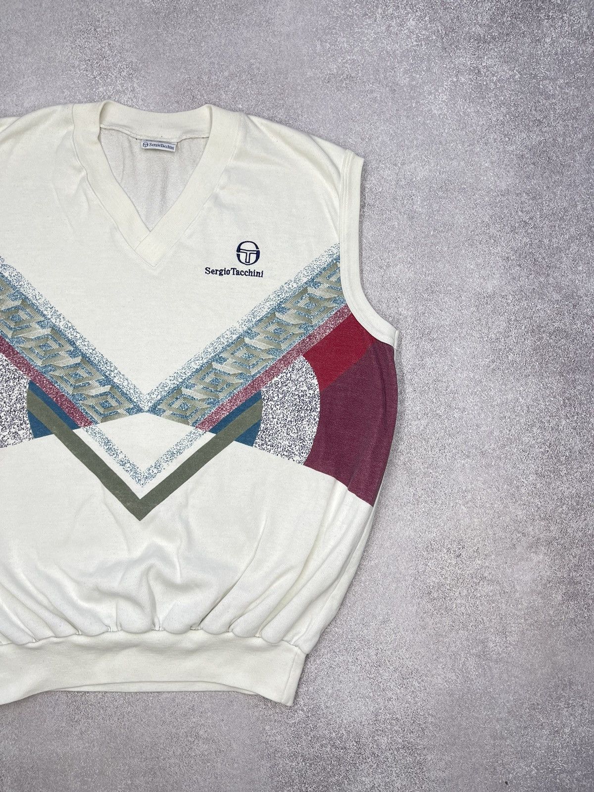 Sergio Tacchini Vintage Sergio Tacchini Vest Print Retro Rare Y2K 80-90s Size US XL / EU 56 / 4 - 3 Thumbnail
