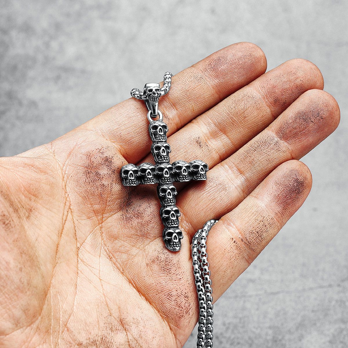Jewelry × Vintage 316L Stainless Steel Cross Pendant Necklace Size ONE SIZE - 3 Thumbnail