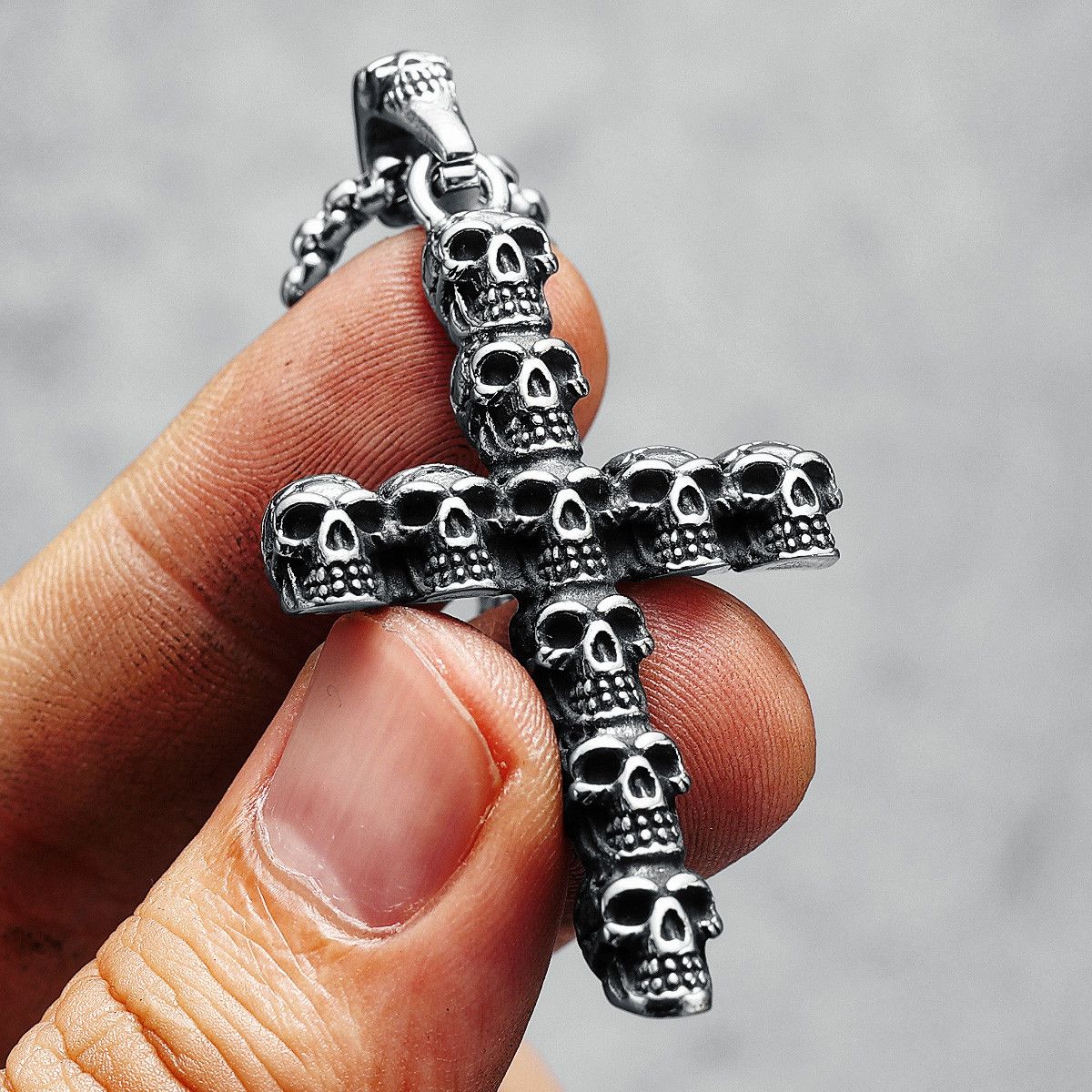 Jewelry × Vintage 316L Stainless Steel Cross Pendant Necklace Size ONE SIZE - 1 Thumbnail