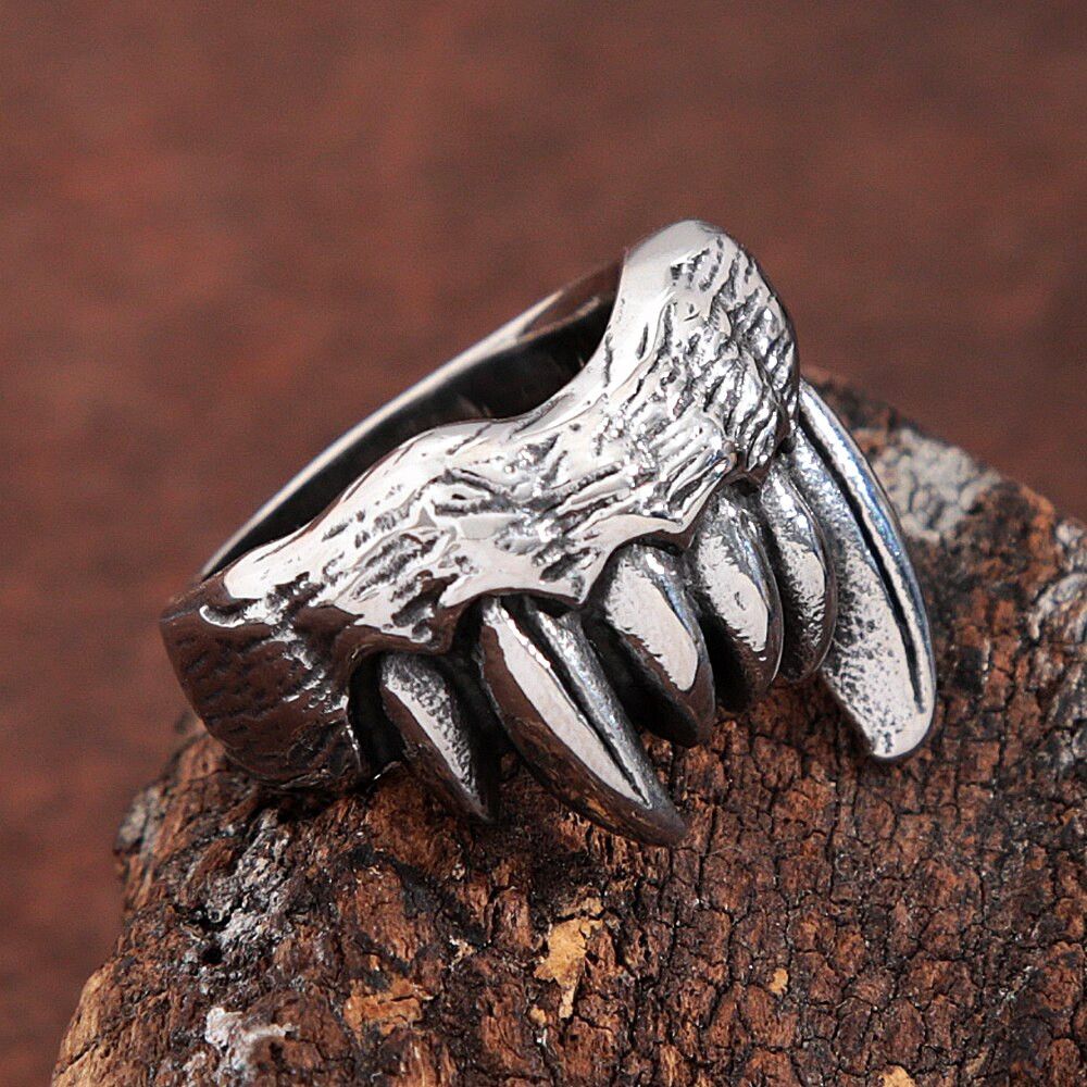 Jewelry 316L Stainless Steel Monster Teeth Ring Size ONE SIZE - 2 Thumbnail
