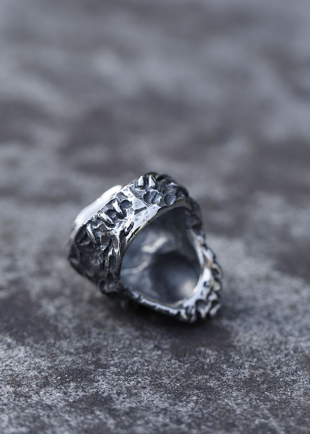 Jewelry 316L Stainless Steel Satanic Devil Skull Ring Size ONE SIZE - 4 Thumbnail