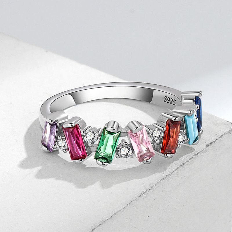 Jewelry Rainbow Zircons Rings Size ONE SIZE - 2 Thumbnail