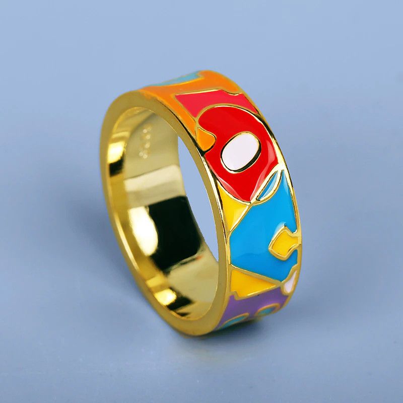 Jewelry Epoxy Handmade Enamel Ring Size ONE SIZE - 1 Thumbnail