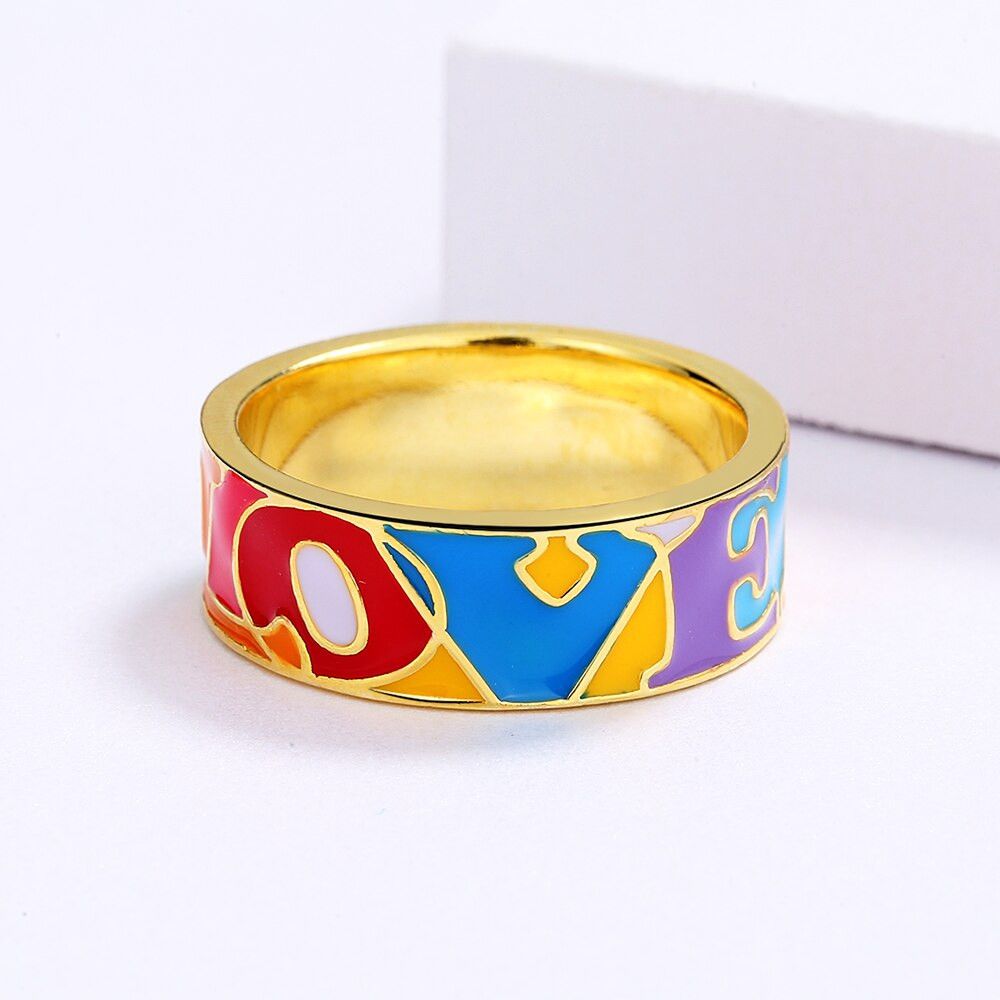 Jewelry Epoxy Handmade Enamel Ring Size ONE SIZE - 4 Thumbnail