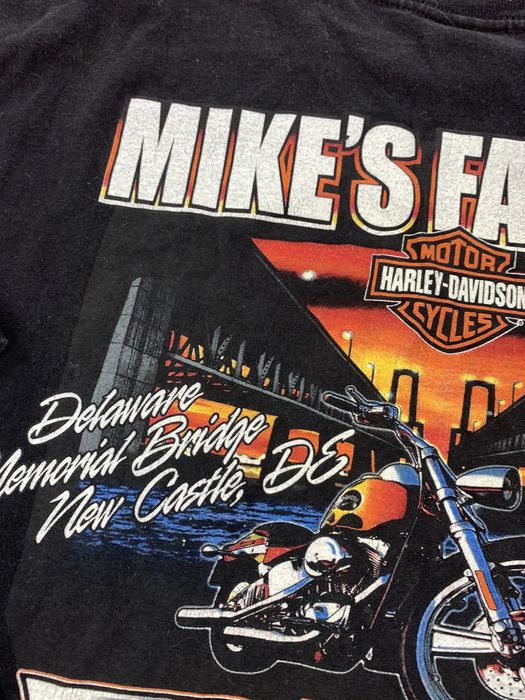 Vintage Vintage Harley Davidson Mikes Famous Delaware Graphic Tee | Grailed