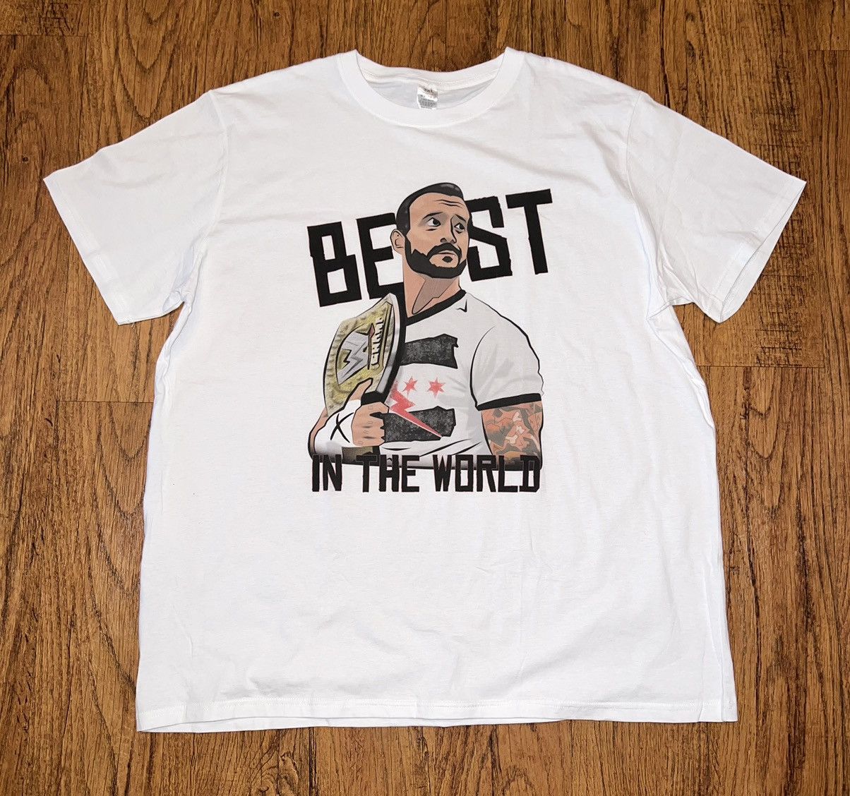 Vintage × WWE × WWF Vintage WWE CM PUNK T-shirt Size US XXL / EU 58 / 5 - 3 Thumbnail